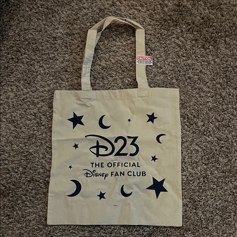Disney D23 Cream Tote with Navy Design